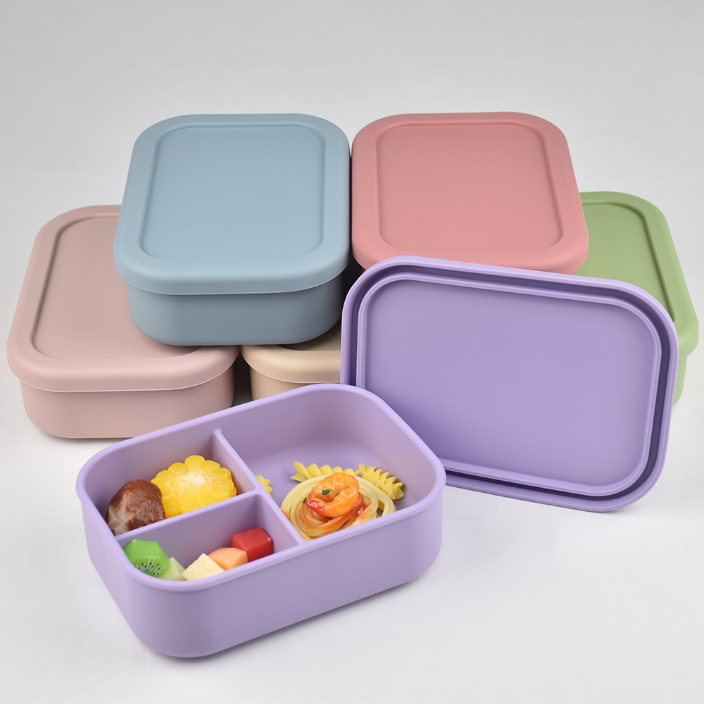 Baby Food Options - 3-Compartment Food Grade Silicone Bento Lunch