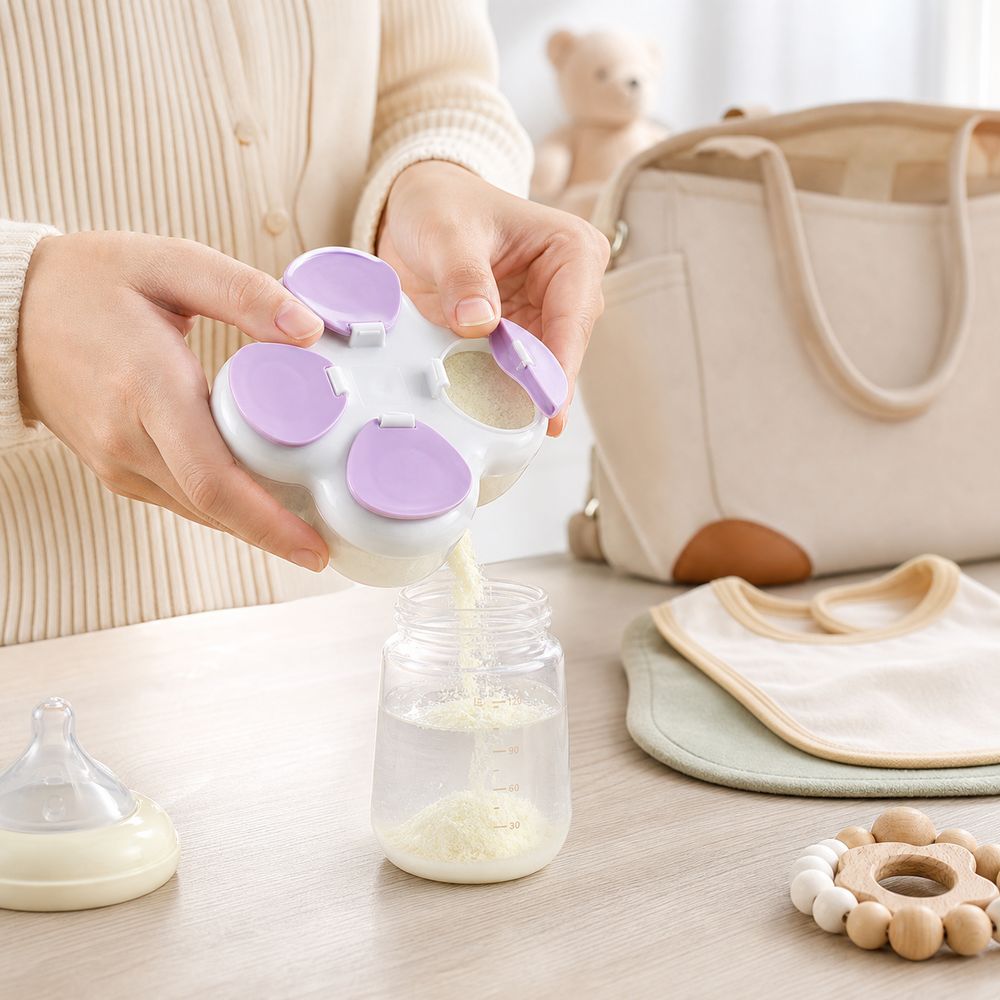 Baby Food Container - Partitioned Formula Dispenser 720ml 4 Compartments