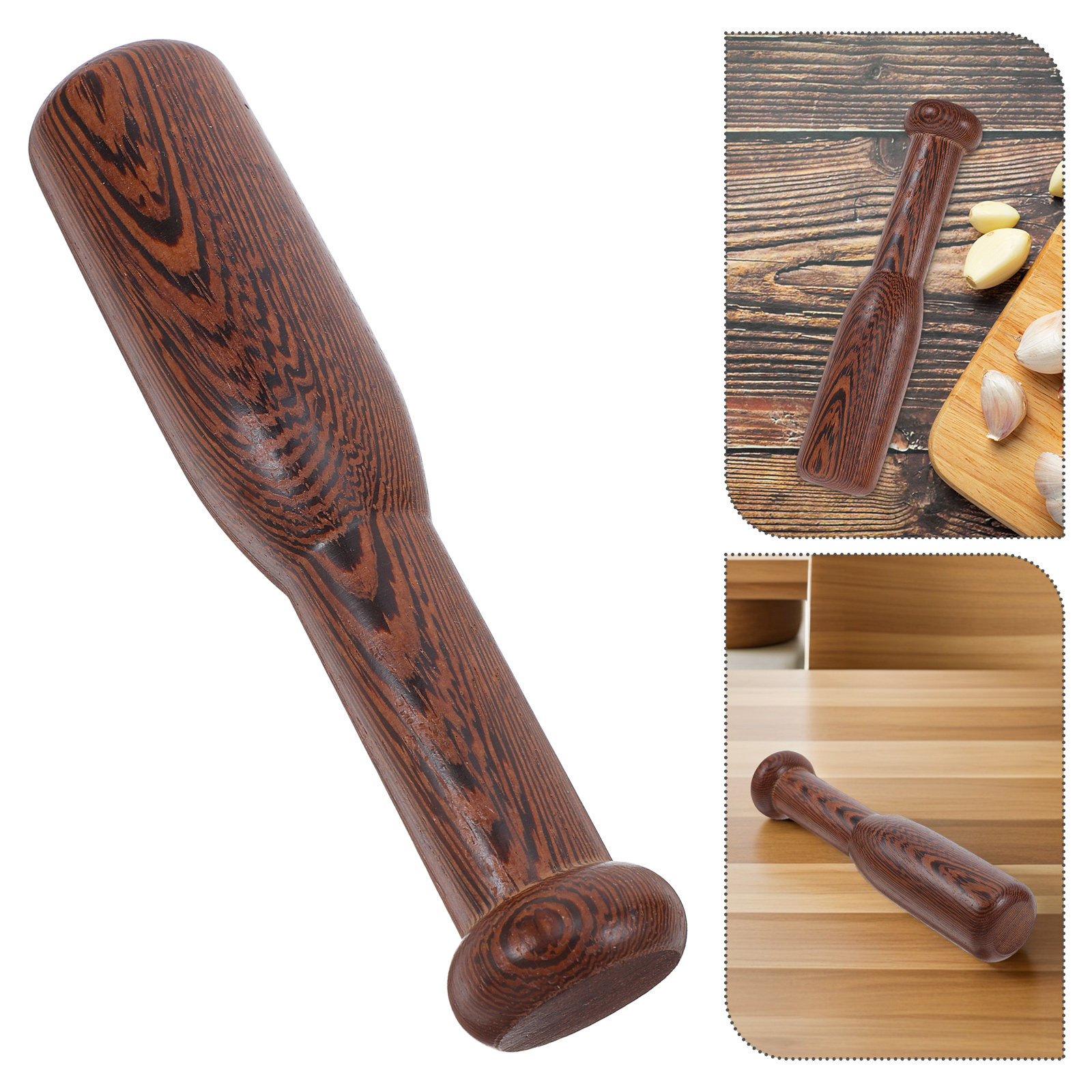 Baby Food Maker - Natural Wood Hand Grinder Crusher Kitchen