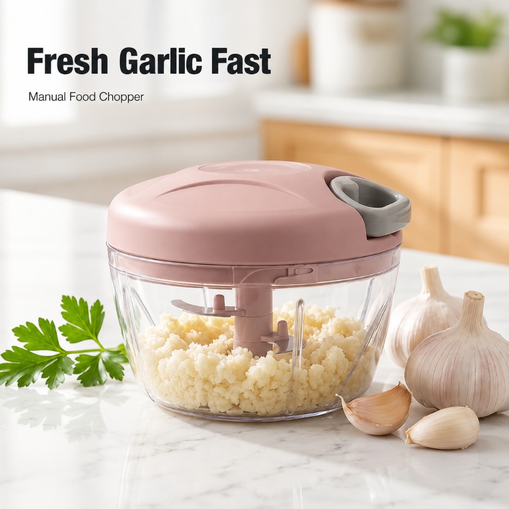 Baby Food With Meat - Manual Pull String Garlic Mincer Multi