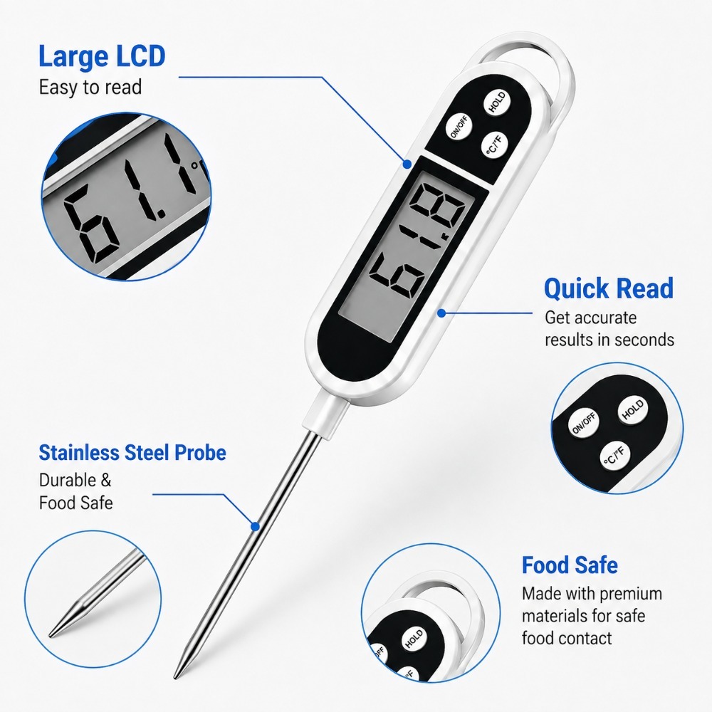 Digital Probe Thermometer Wide - Baby Food With Meat review and price