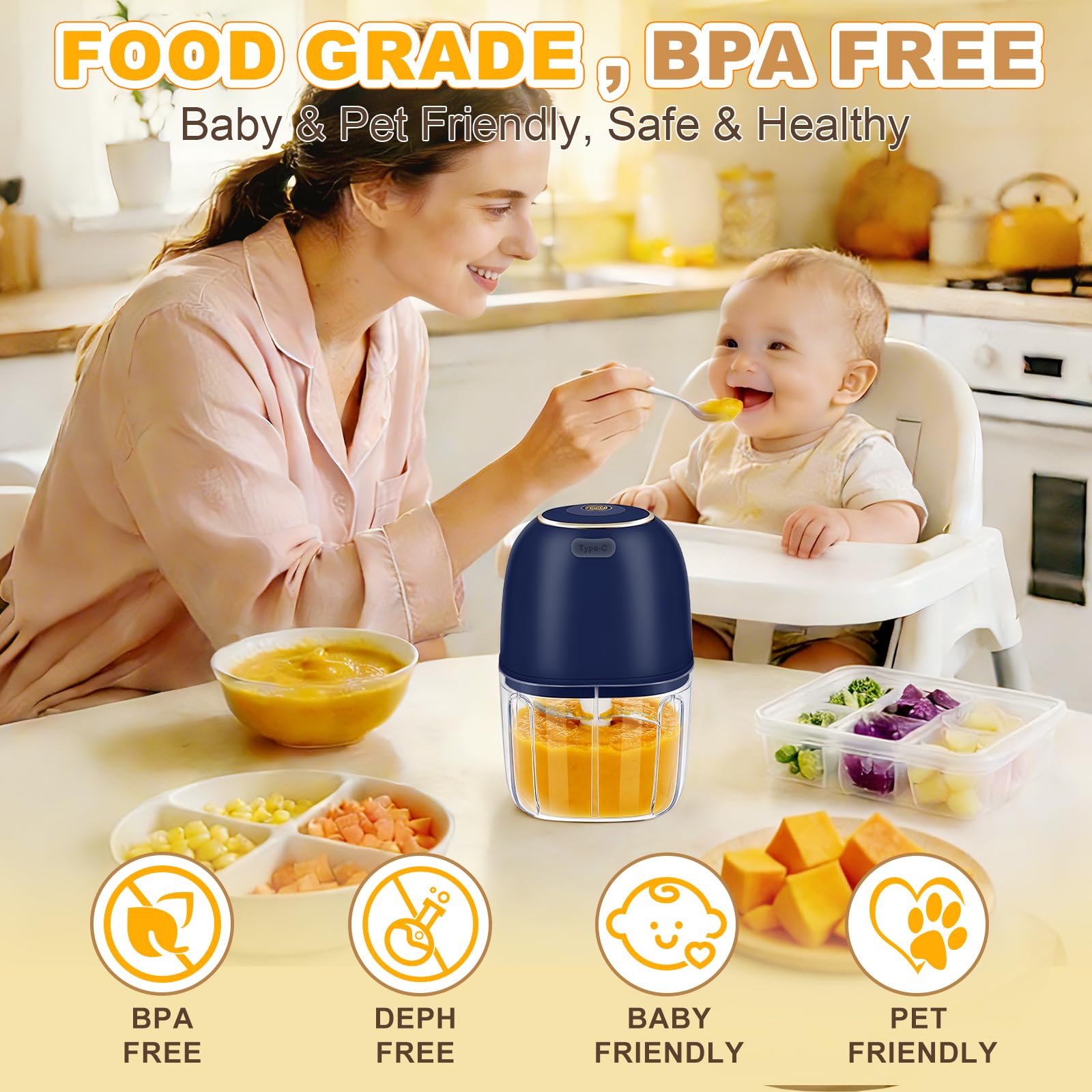 Electric Garlic Chopper, Cordl - Baby Food With Meat review and price