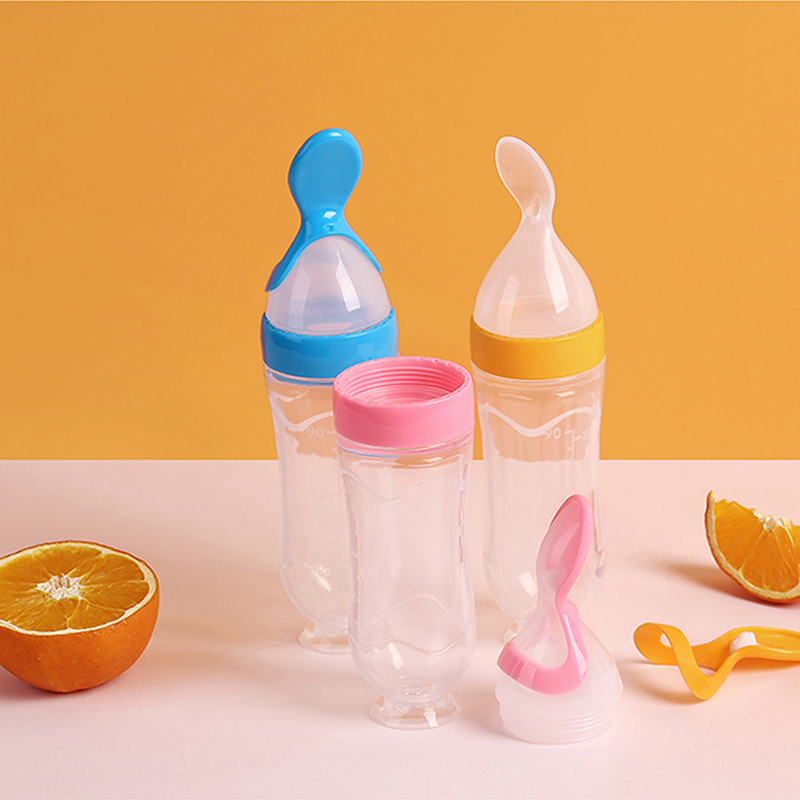 Squeezing Feeding Bottle Silic - Baby Food Utensils review and price