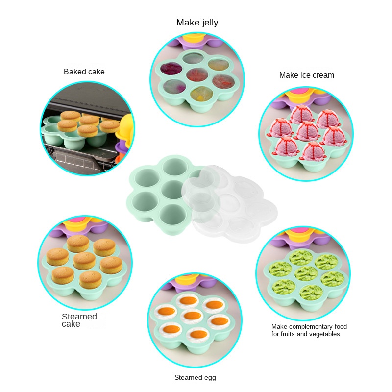 7 Holes Reusable Silicone Baby - Freezer Tray Baby review and price